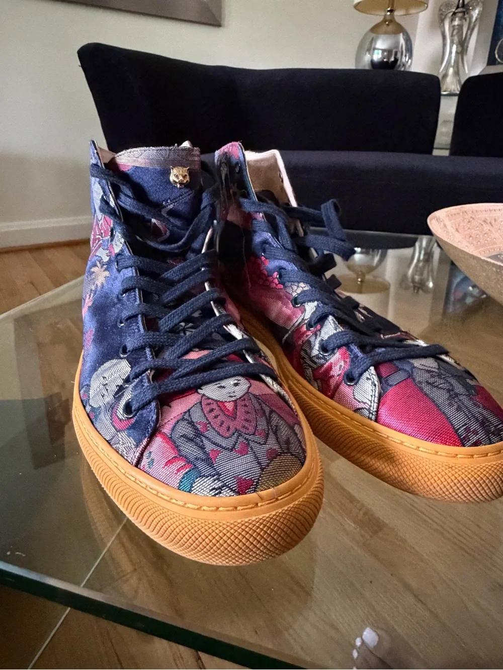 Gucci X Disney  High-Top Sneakers with Yellow Gum Sole